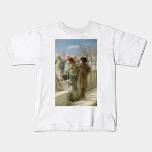 Past And Present Generations by Lawrence Alma-Tadema Kids T-Shirt